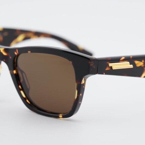 Bottega Veneta BV1120S 002 Sunglasses Havana Square Frame, Brown Lenses main image 8